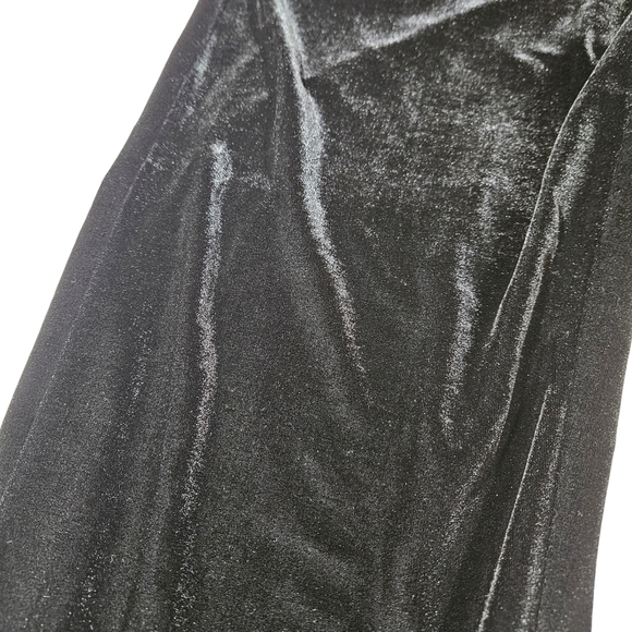 Elodie Velvet Straight Leg Pants, Black, Small - Picture 5 of 12